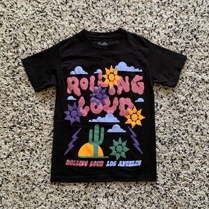 Rolling Loud Tee Shirt Festival 2022 LA Tour Black Short Sleeve Size Small